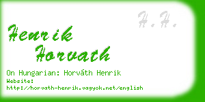 henrik horvath business card
