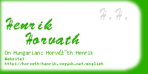 henrik horvath business card